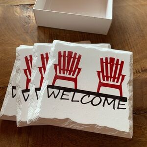 PICK ANY 3 ITEMS FOR $10 - Welcome Adirondack Chair Stone Coasters